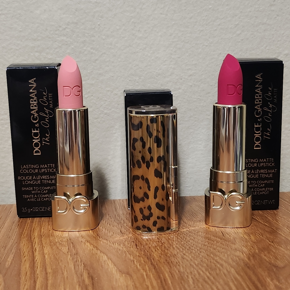 Dolce & Gabbana Lipstick Duo PLUS Cap To Complete - Candy Baby & Vivid Fuchsia